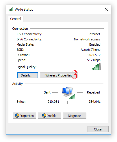 cara menelihat password dengan IP Address