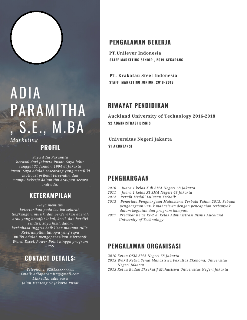 contoh cv kreatif